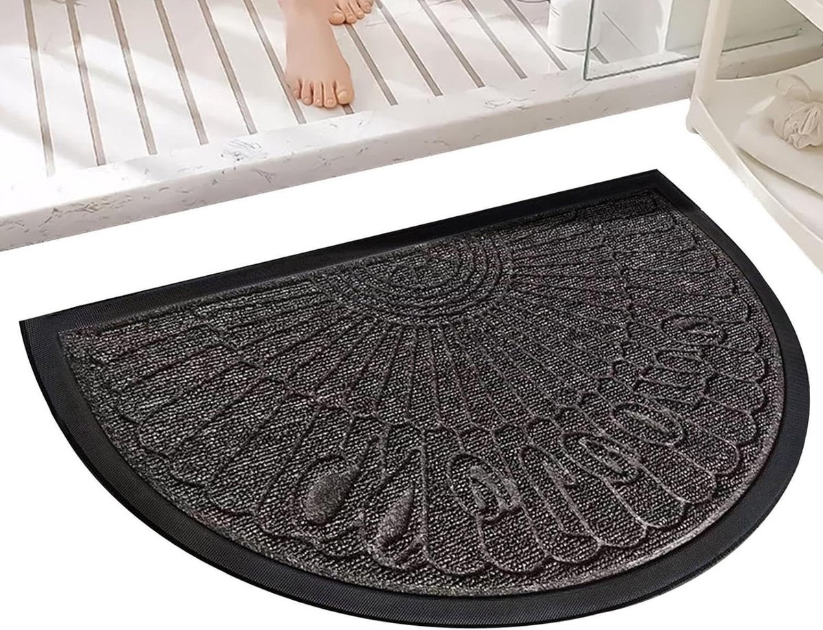 Binnendeurmat - Entree mat - Vuil Vangen - Sneldrogend Waterabsorberend - 40x60 cm - Donke