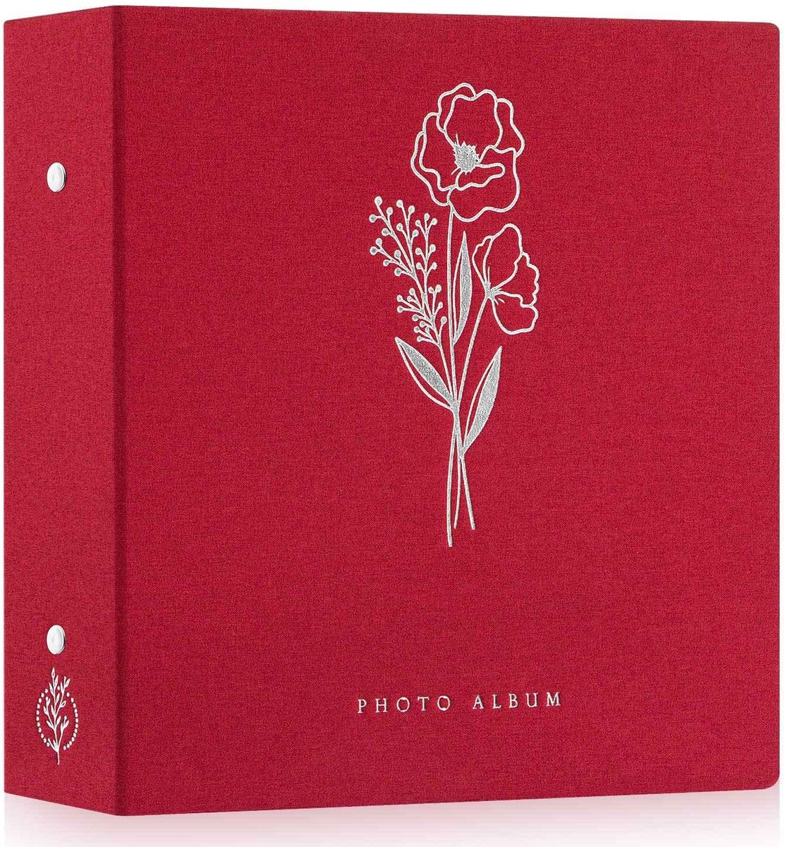 Dailygoods - Cosensi - Dailygoody - Fotoalbum - 1000 Foto's - Extra Groot - Rood - Met Linnen Cover - Voor Landschap en Portret Foto's