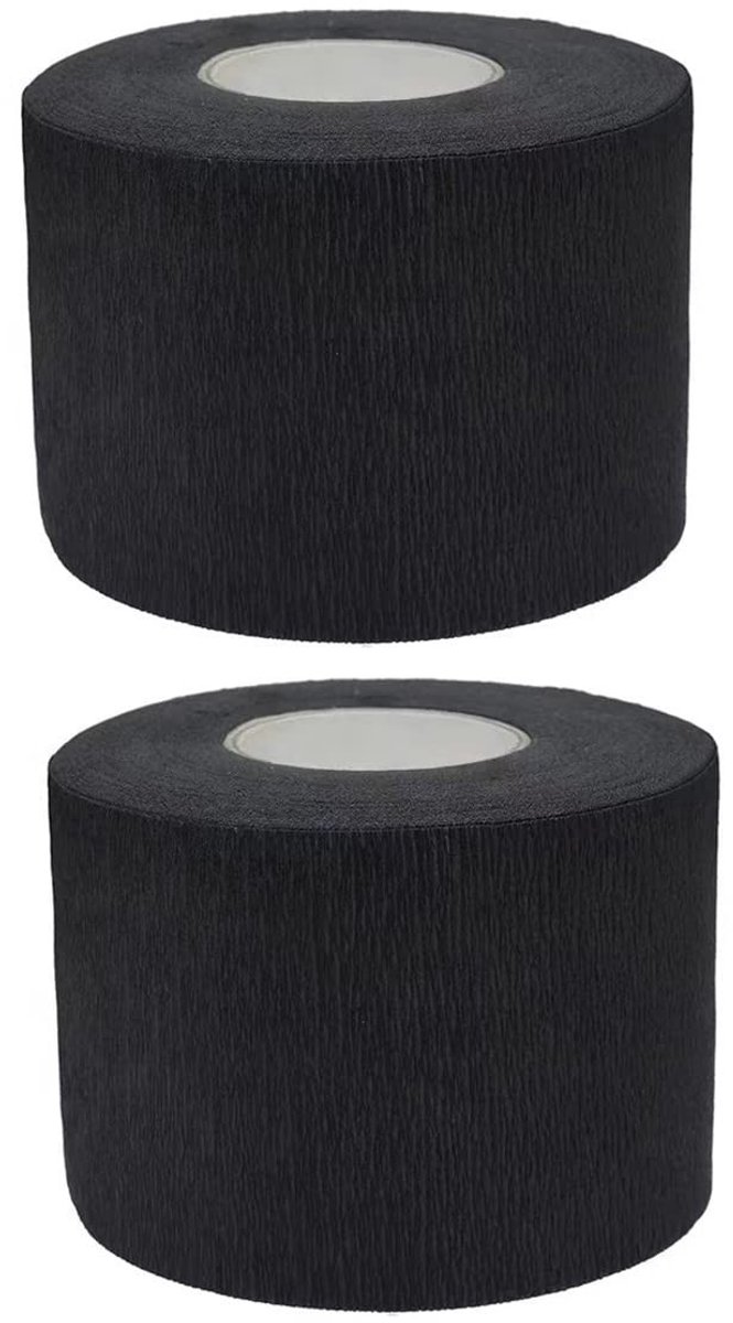 Dailygoods - Innovra - Dailygoods - Dailygoody - Wegwerp Kapper Hals Strips - Waterdicht - Zwart - Tissue Roll - Ideaal voor Kappers - 2 Stuks