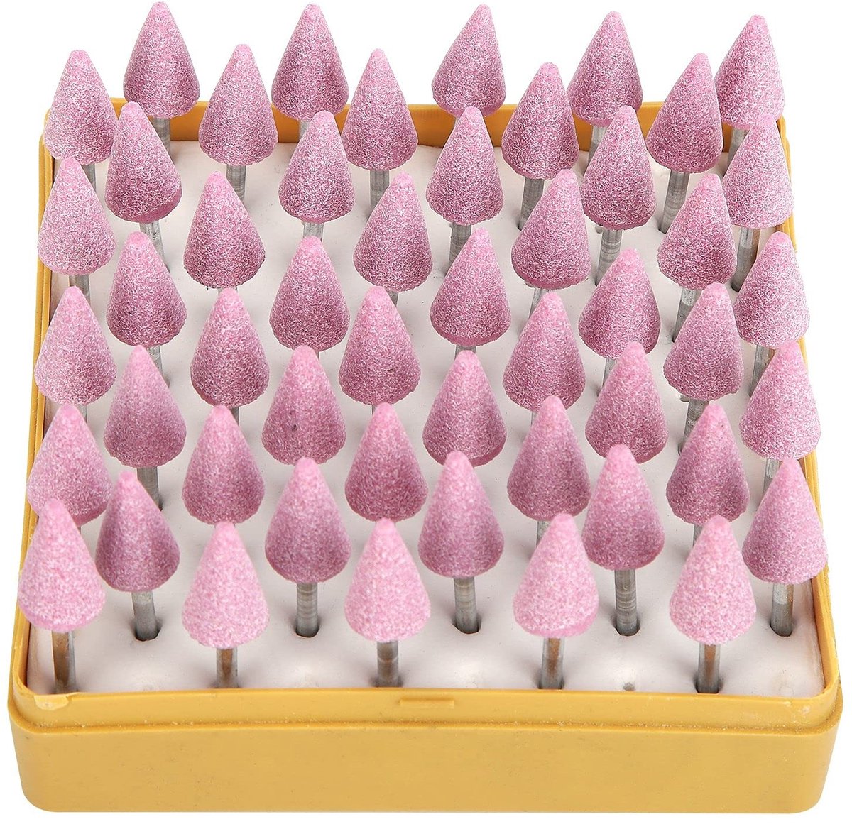 Dailygoods - Dailygoody - Slijppolijstkoppen - Keramische slijpkopbits - 50 stuks - 3 x 12 mm - Voor slijpen en polijsten - Geschikt voor diverse materialen