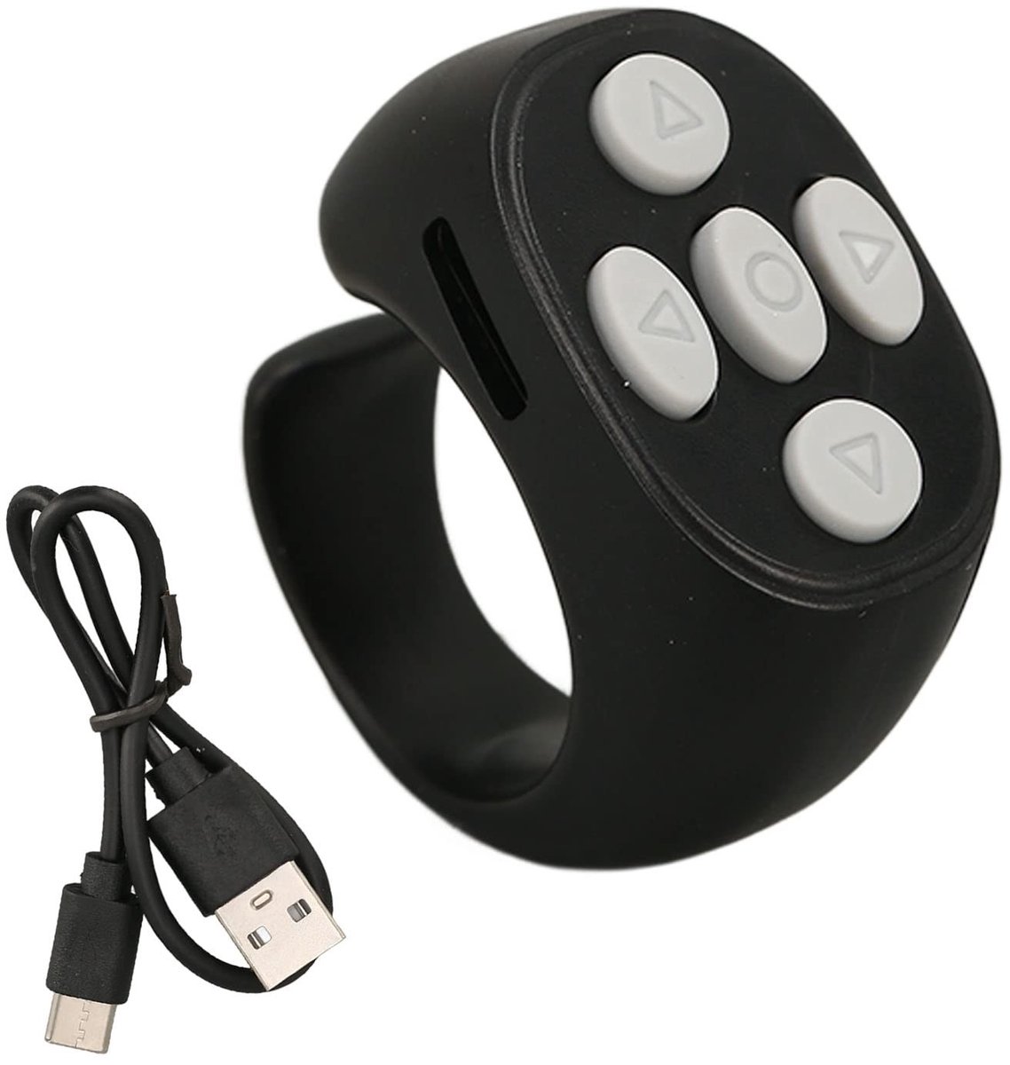Dailygoods - Dailygoody - Smart Ring Controller - Bluetooth Afstandsbediening - Draadloze Page Turner - Zwart - Handige bediening - Geschikt voor E-bookreader en v