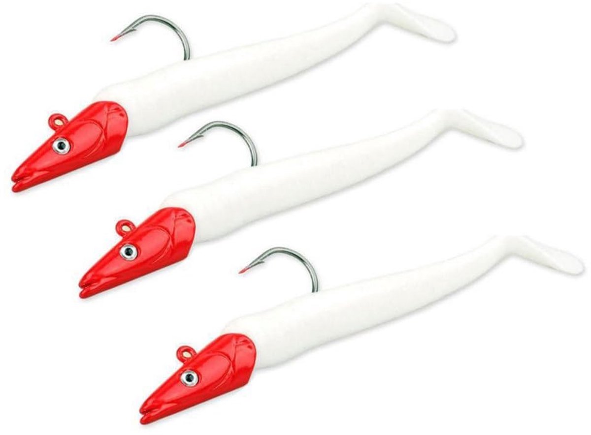 Dailygoods - Set van 3 Zachte Visaas met Afneembare Spinner voor Vissen