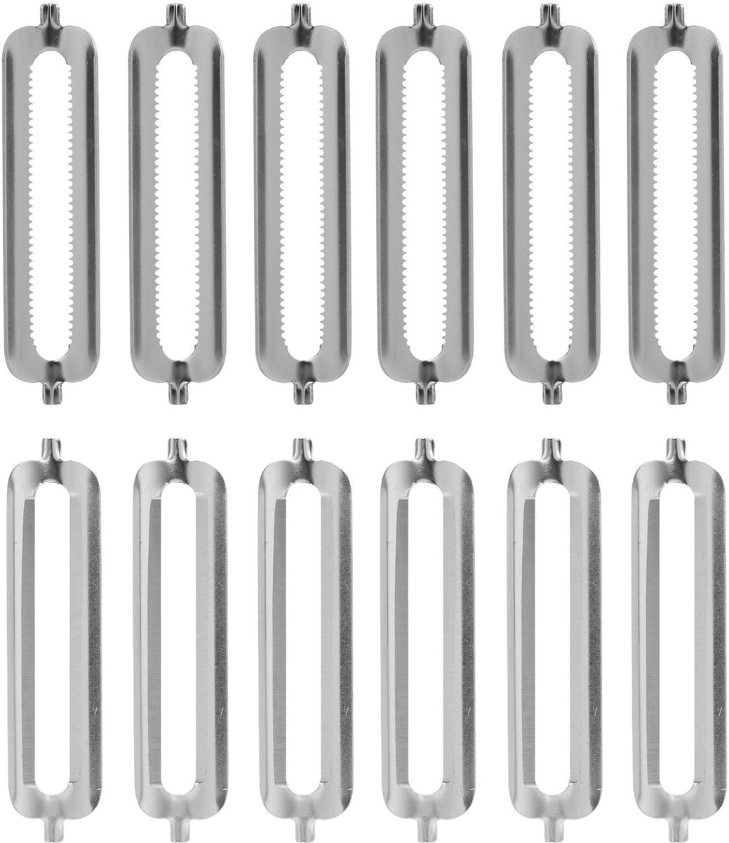 Dailygoods - Set van 12 Reservemessen voor Dunschillers