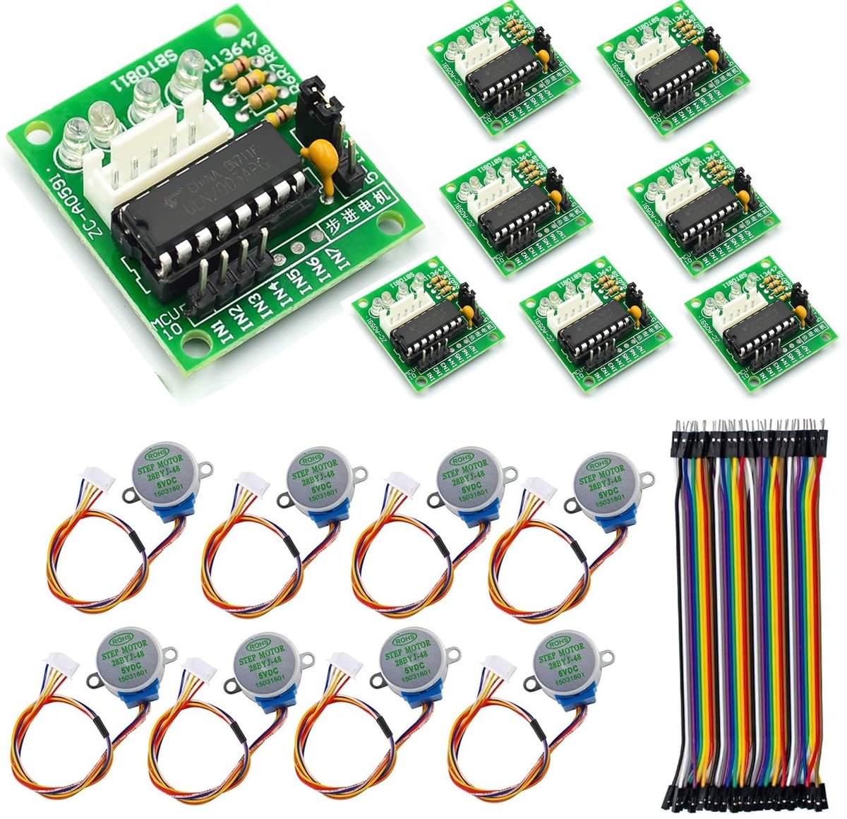 Dailygoods - 8-delige Stepper Motor Set voor Arduino