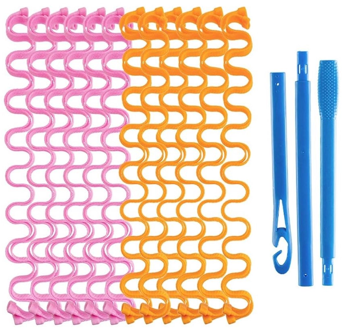 Dailygoods - Set van 24 Hittevrije Krultangen voor Gezonde Kapsels
