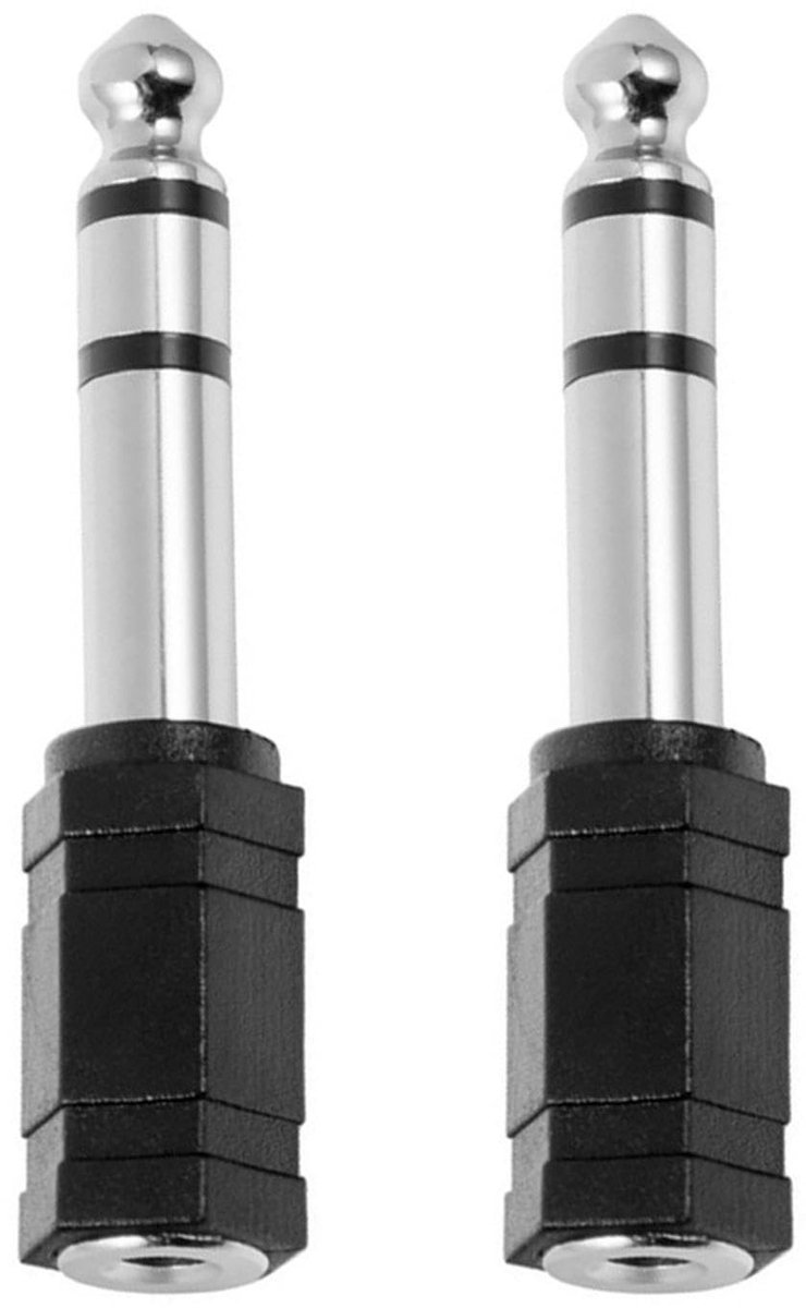 Dailygoods - 3,5 mm naar 6,35 mm Audioadapter - 2-Pack voor Stroom en Geluid
