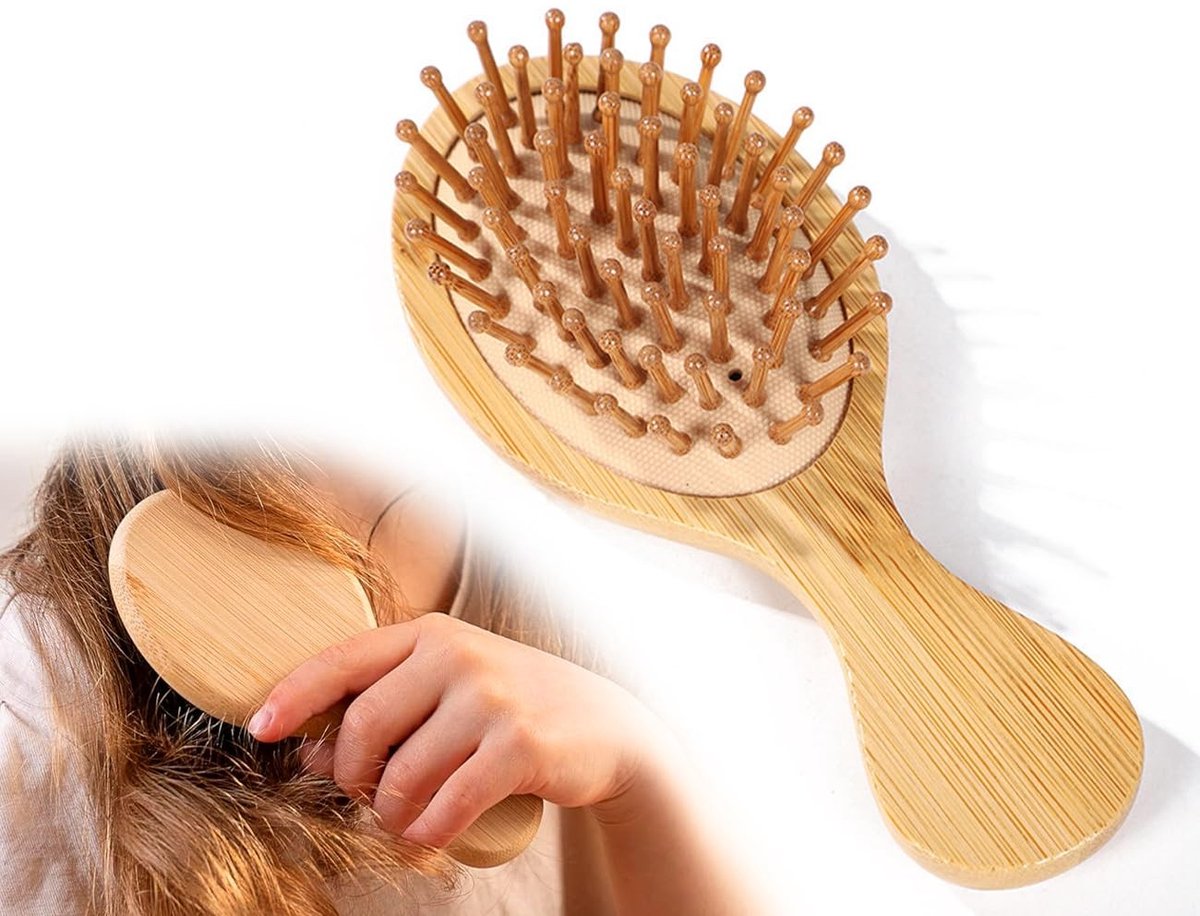 Dailygoods - Natuurlijke Houten Haarborstel met Antistatische Eigenschappen
