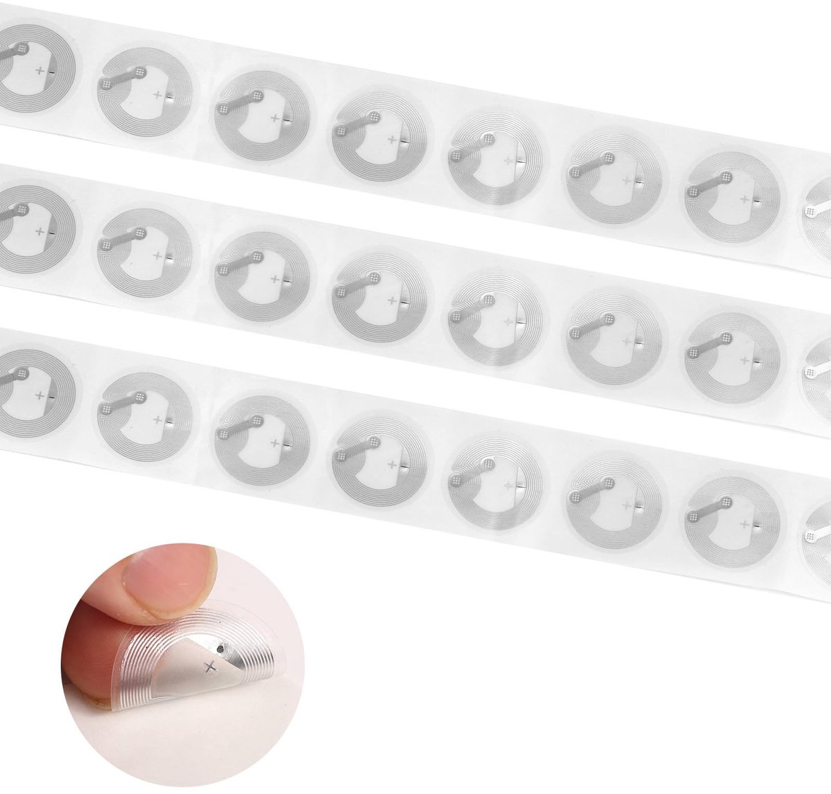 NFC-Stickers - Herschrijfbare Transparante PET Tags - 25mm, 50 Stuks