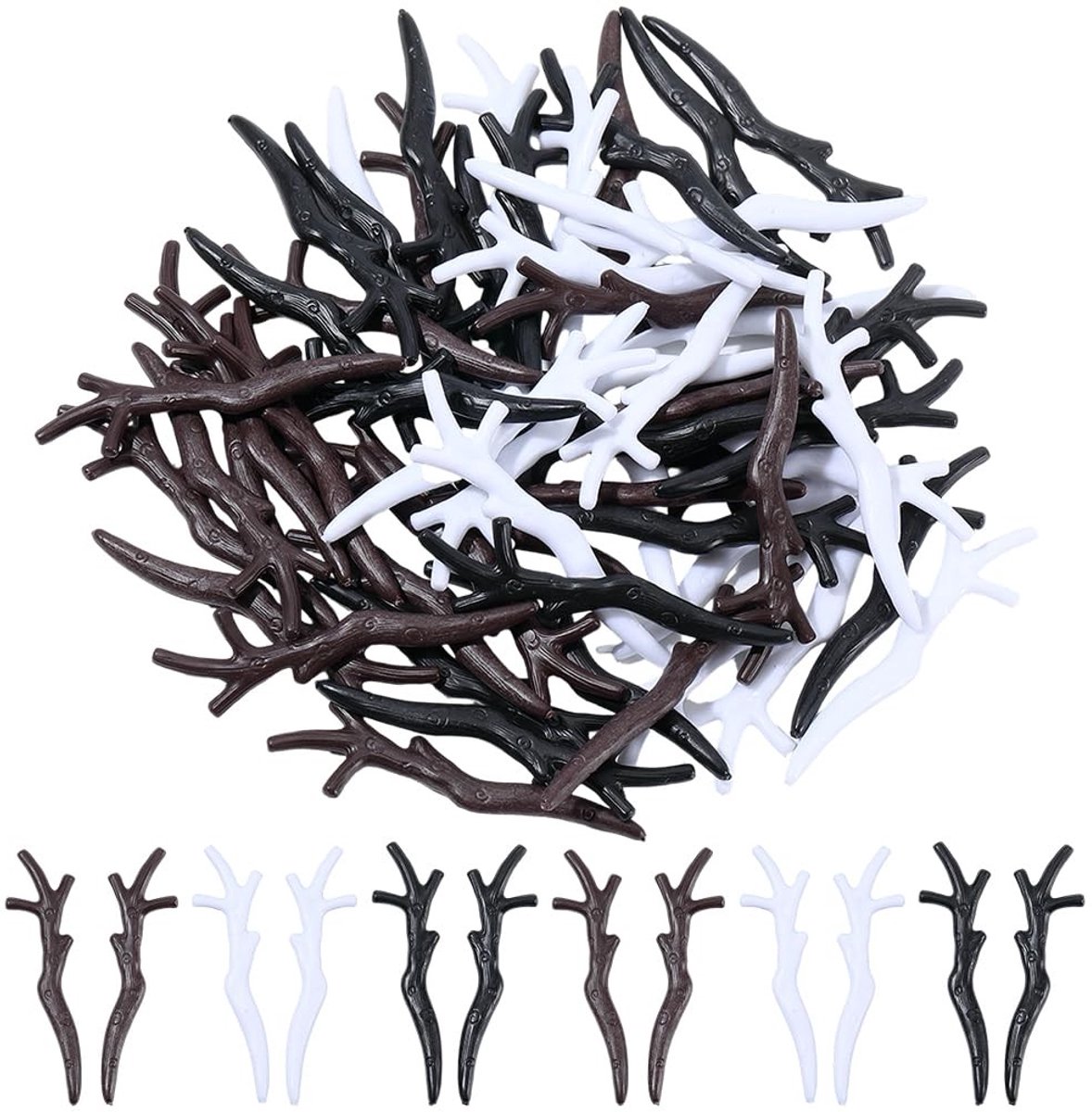 Dailygoods - 30 Stuks Mini Gewei Haarklemmen voor Feestdecoratie