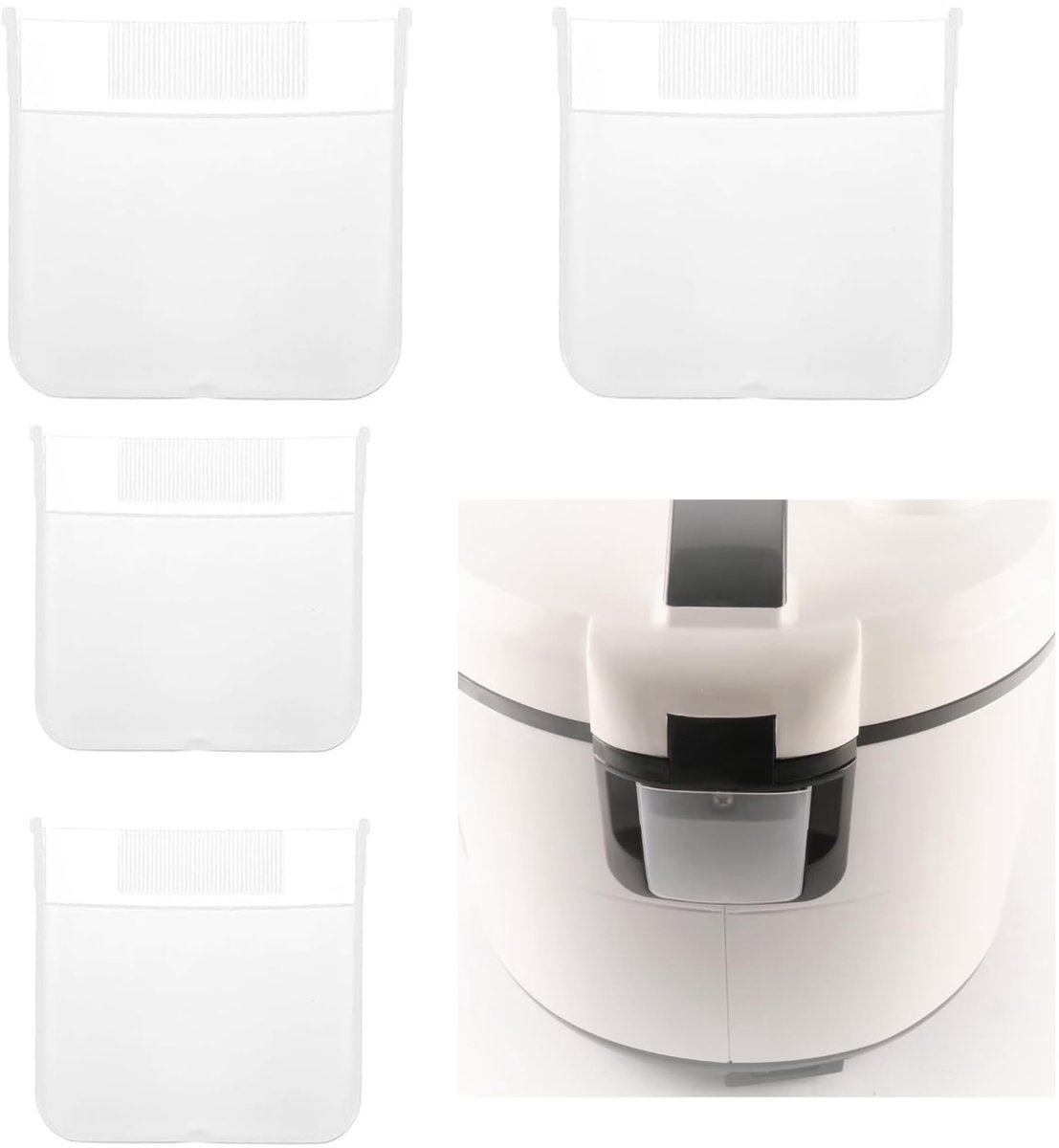 Dailygoods - 4 Stuks Wateropvangbakjes voor Rijstkokers