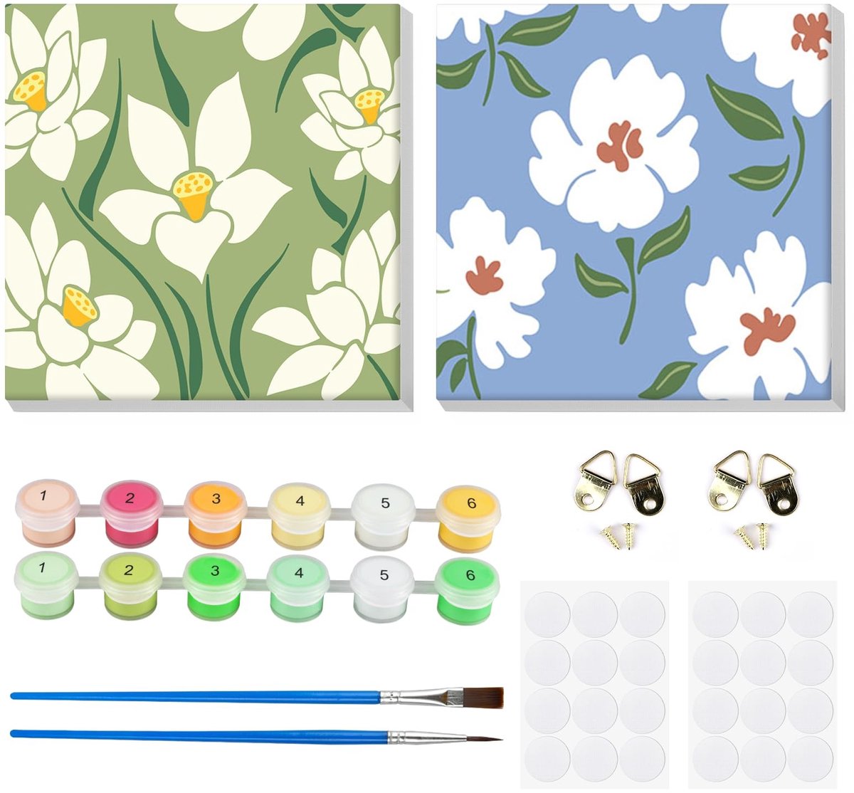 Dailygoods - Schilderen op Nummer Set voor Volwassenen - 2 Stuks