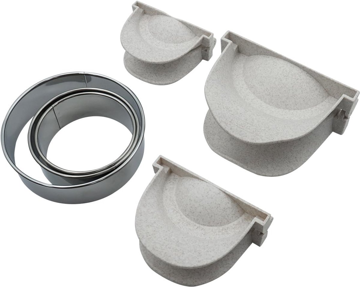 Dailygoods - Dumpling Maker Set met Ronde Deegsnijders voor Thuiskeuken