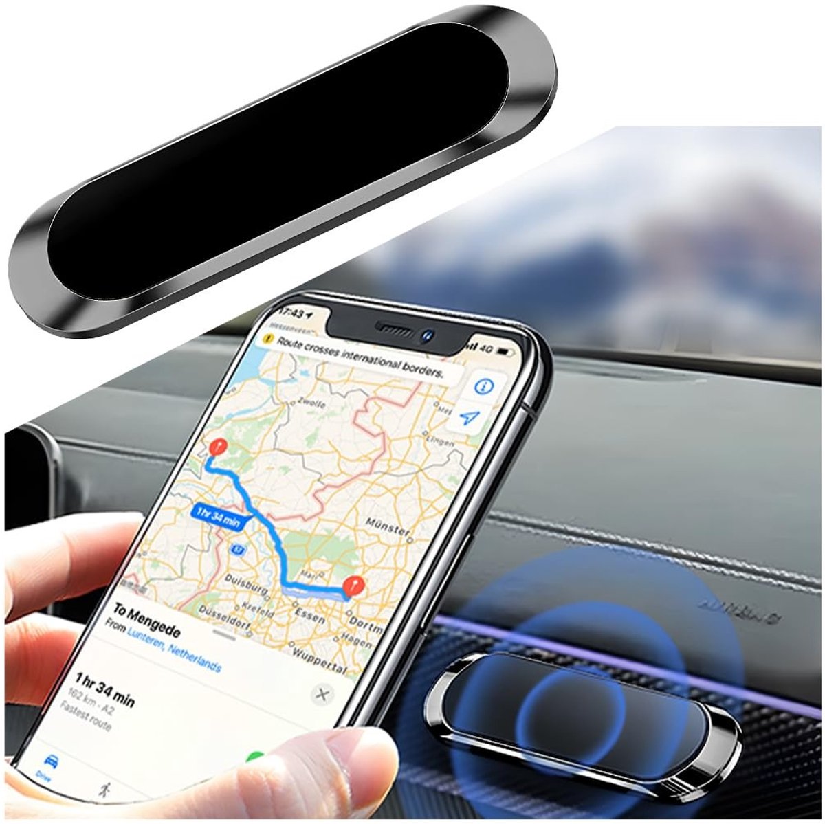 Dailygoods - Universele Magnetische Telefoonhouder voor Auto met 360° Rotatie