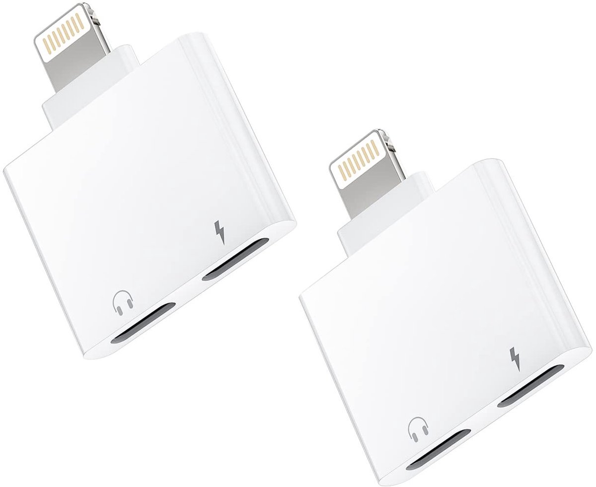 Dailygoods - Dual Lightning-adapter voor iPhone (2 stuks)