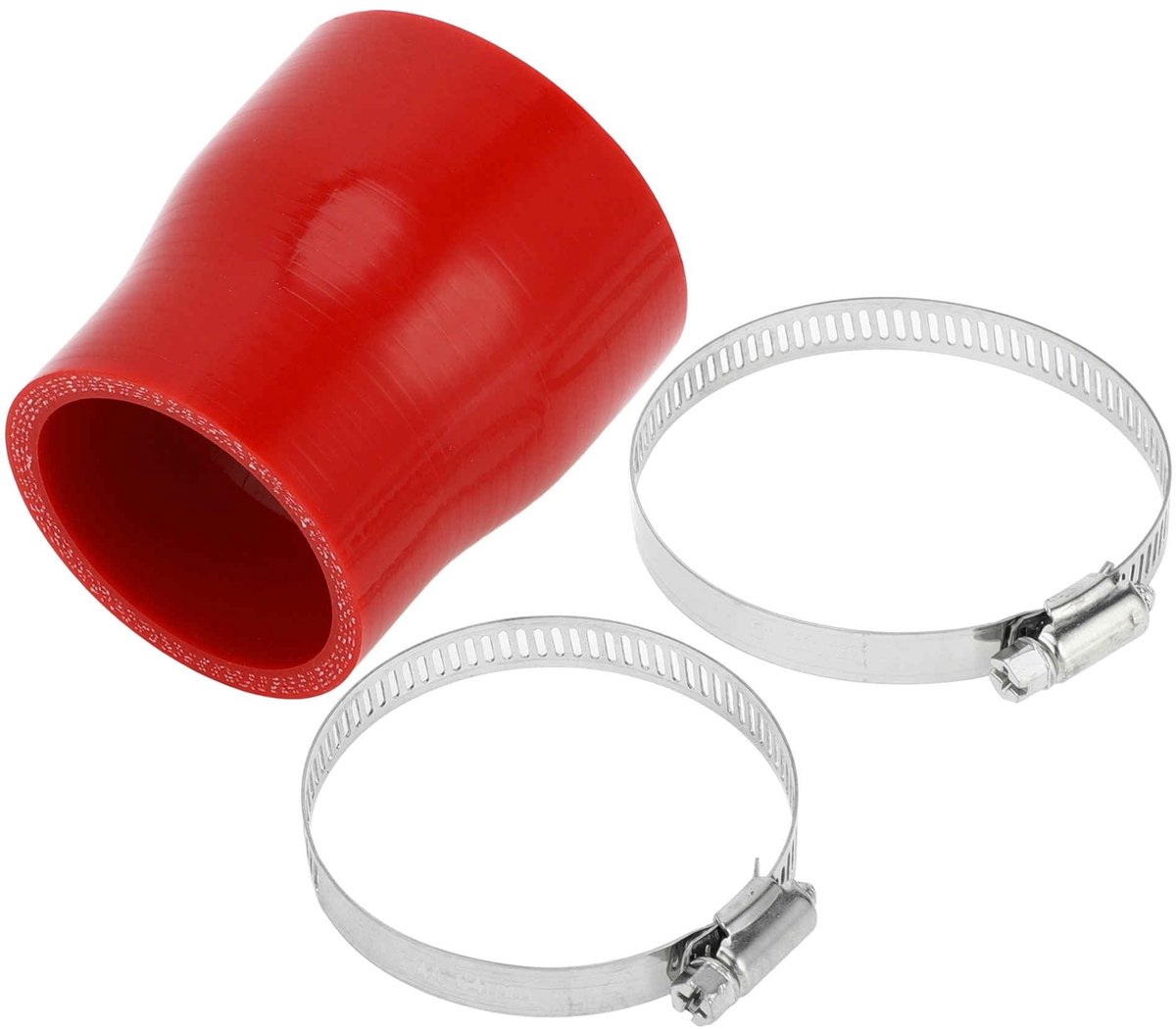 Dailygoods - Rechte Koppeling Silicone Slang met Klemmen 2.01"-2.36" ID 2.99" Rood