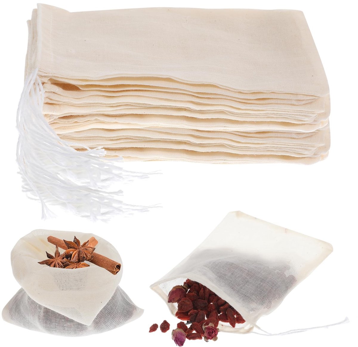 Dailygoods - Herbruikbare Theezakjes voor Kruidige Thee en Specerijen