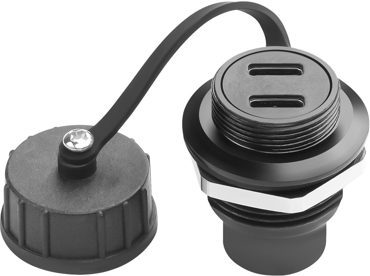 Dailygoods - Waterdichte Dubbele USB C 3.1 Adapter met 10 Gbps Snelheid