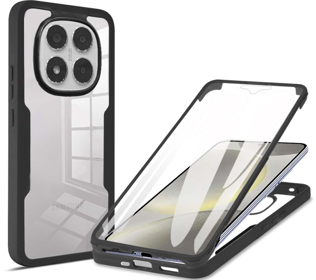 Dailygoods - Transparante Heavy Duty Smartphone Case met Schermbeschermer voor Xiaomi