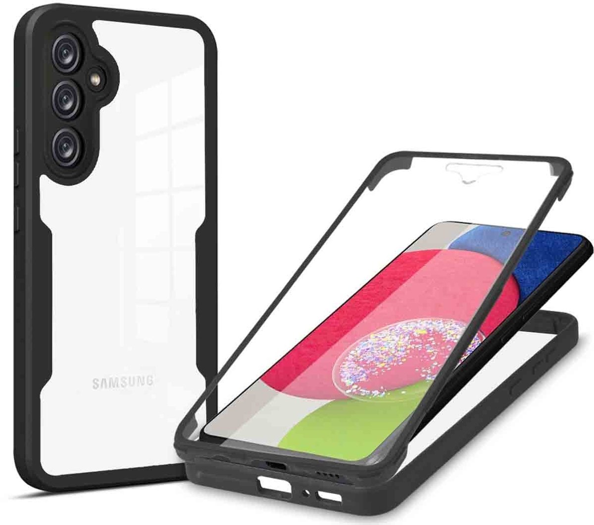 Dailygoods - Transparante Heavy Duty Smartphone Case met Schermbeschermer voor Realme