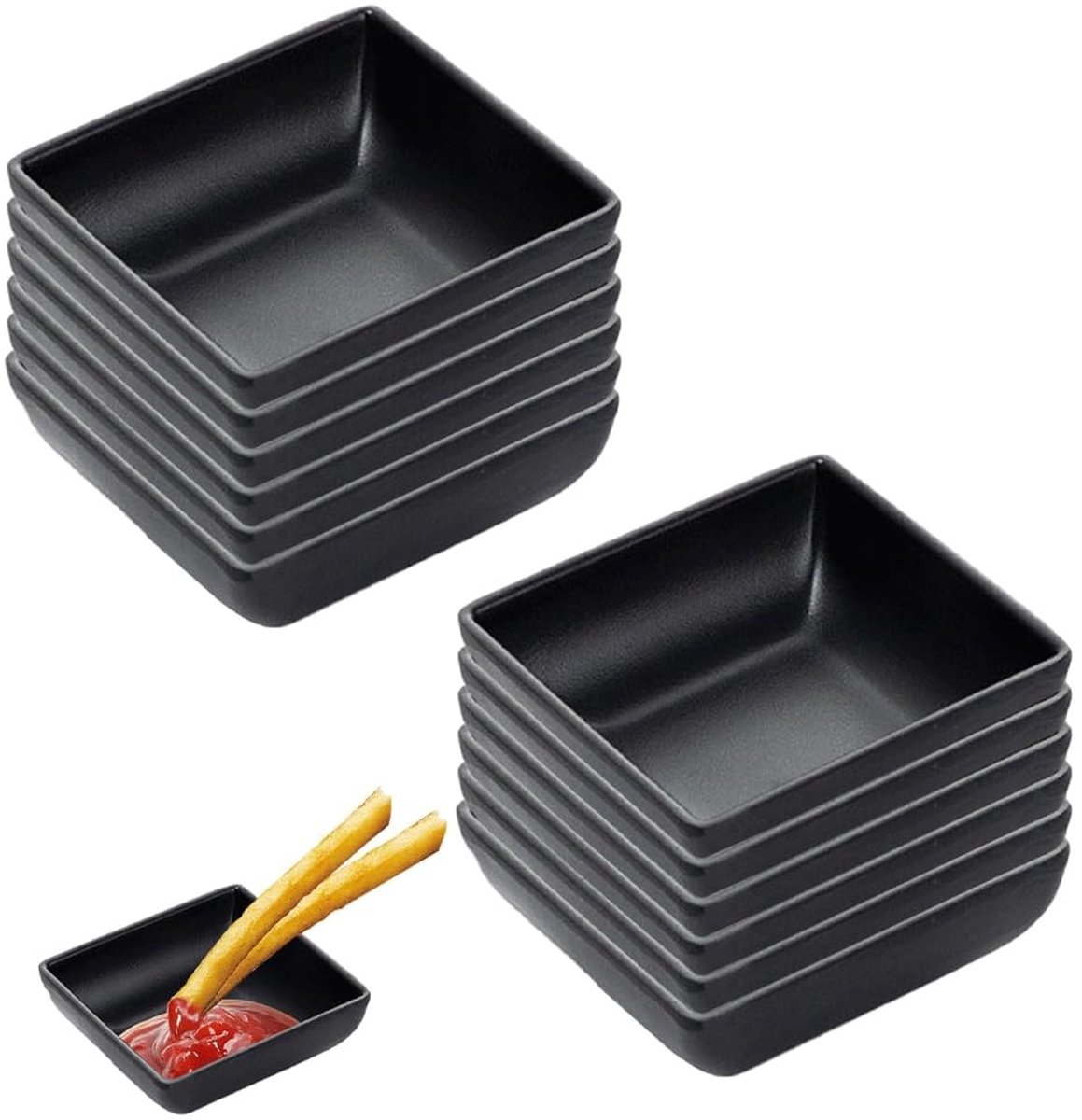Dailygoods - Set van 6 Dipschalen voor Snacks en Sauzen