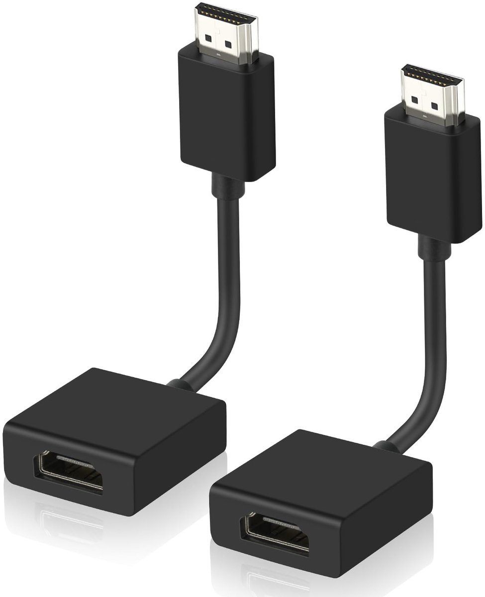 Dailygoods - HDMI-verlengkabel Mannelijk naar Vrouwelijk 12 cm 4K Compatibel