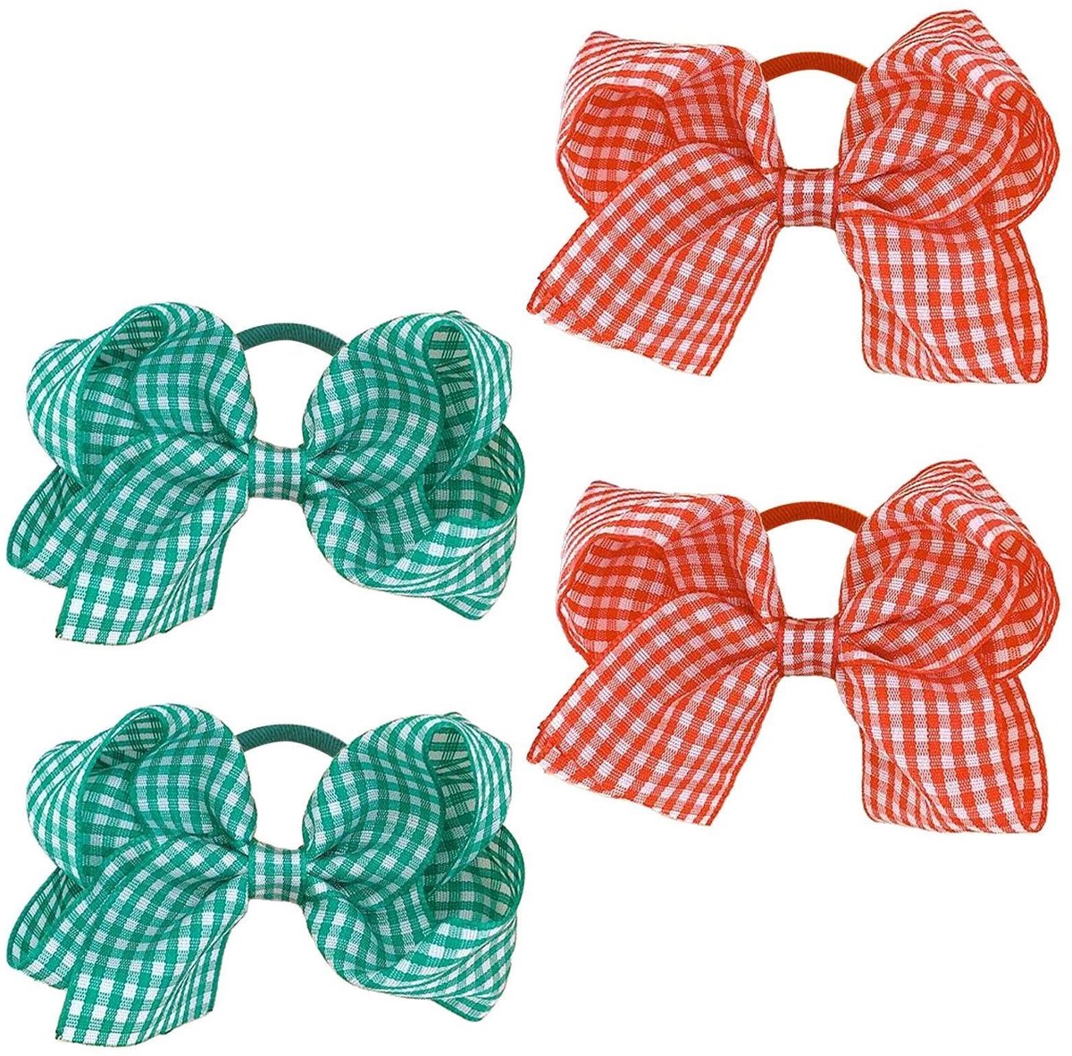 Dailygoods - 4 Stuks Haarstrikken voor Meisjes in Verschillende Kleuren