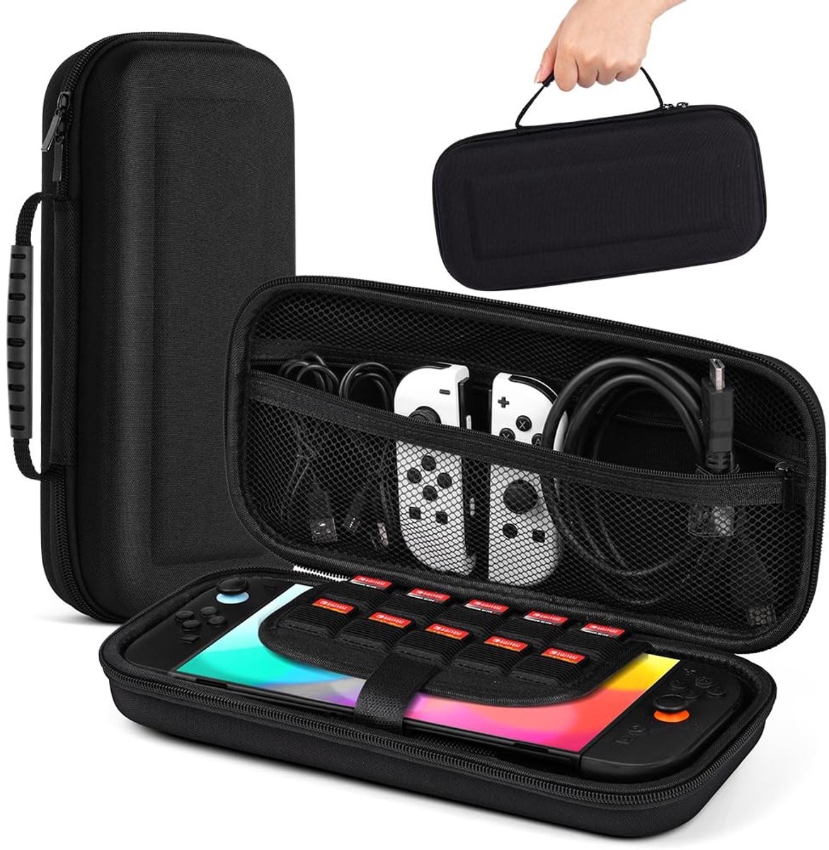 Dailygoods - Draagbare Schoudertas voor Nintendo Switch 2 met 10 Kaartsleuven