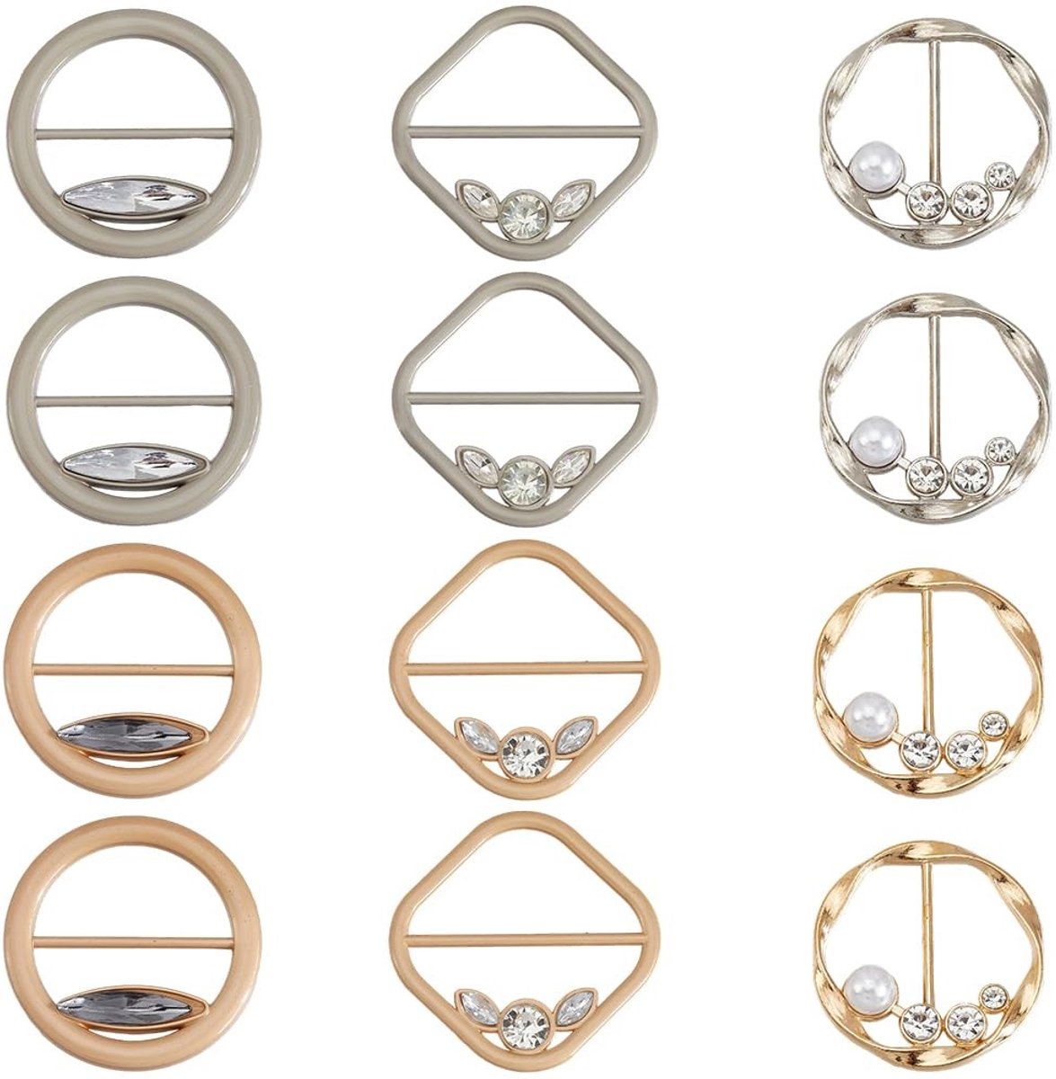 Dailygoods - Set van 6 Stijlen Metalen T-shirt Clips