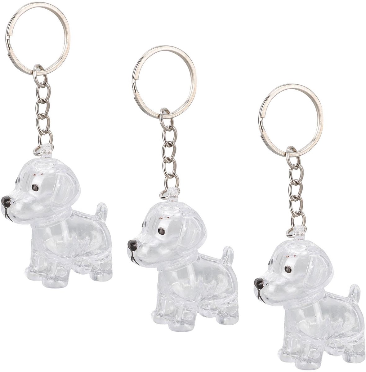 Dailygoods - Hondenhaarhouder Sleutelhanger, Herdenkingsfles met Transparante Capsule