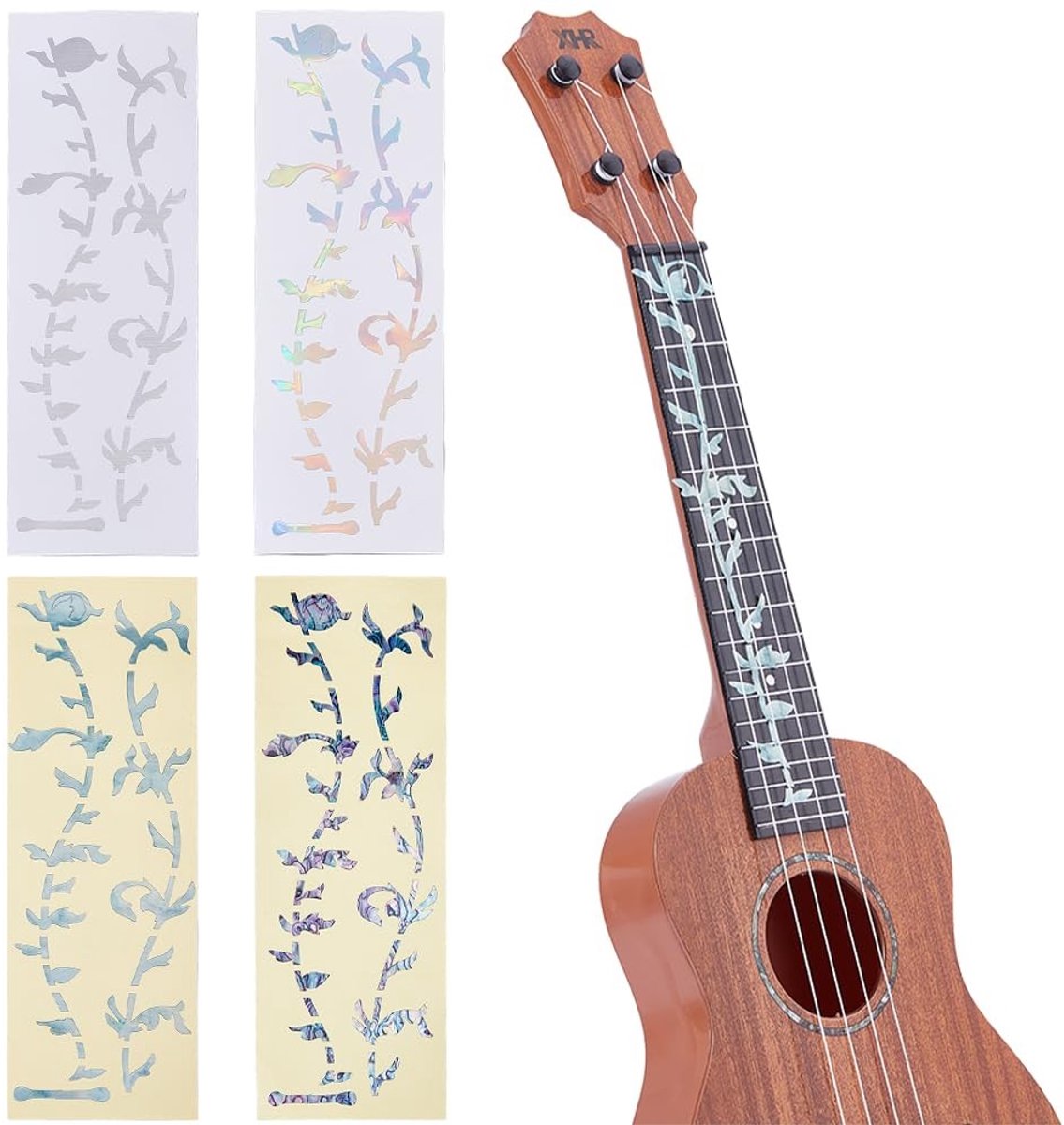 Dailygoods - 4 Vellen Gitaar Toets Stickers voor DIY Decoraties