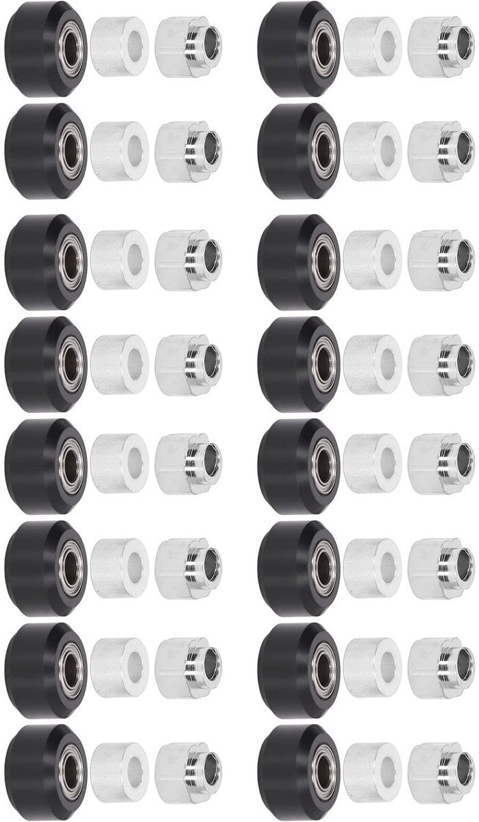 Dailygoods - POM-Katrolenset voor 3D-printers, 48-delig met Rubber Lagere