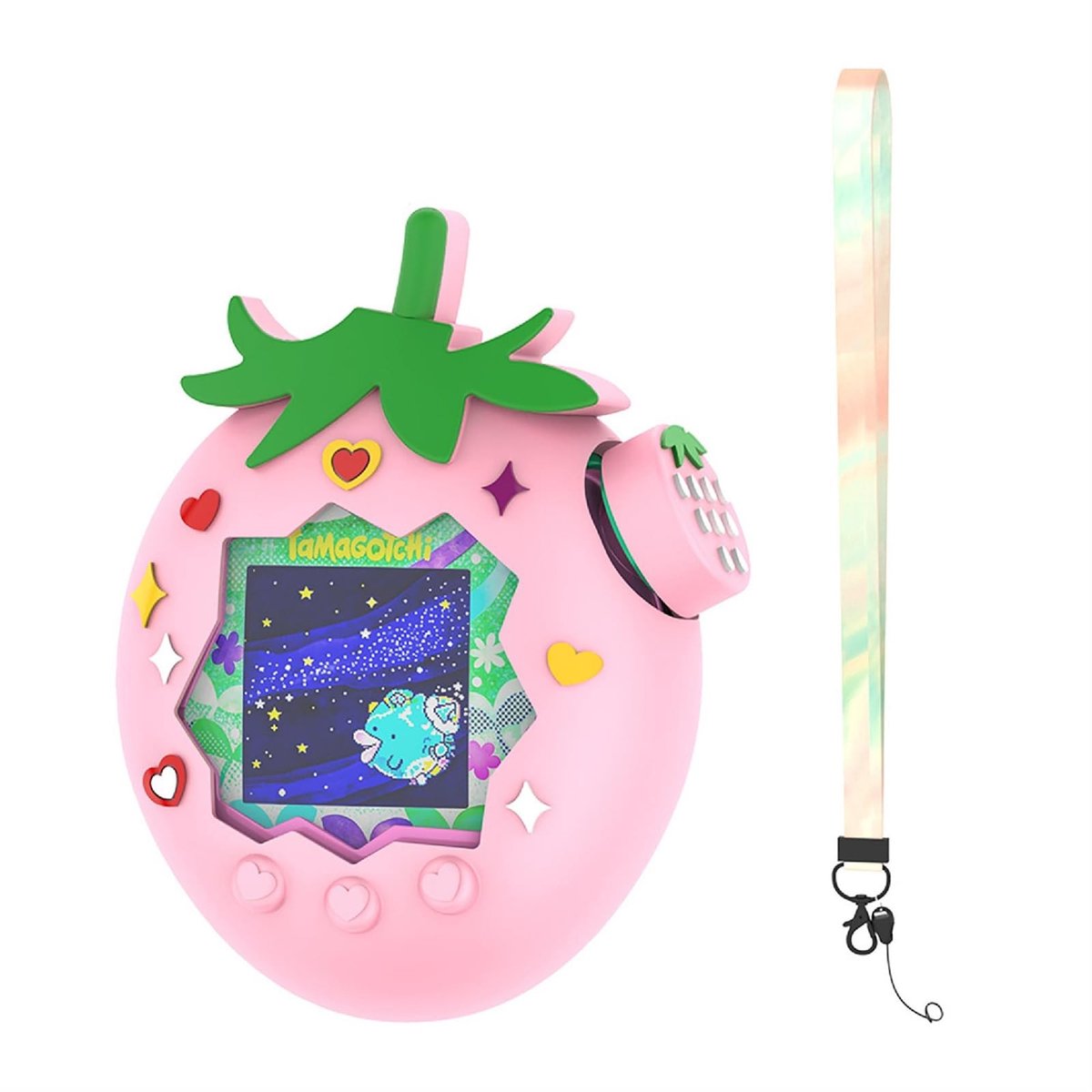 Dailygoods - Silicone Beschermhoes voor Tamagotchi met Sleutelhangerhaak