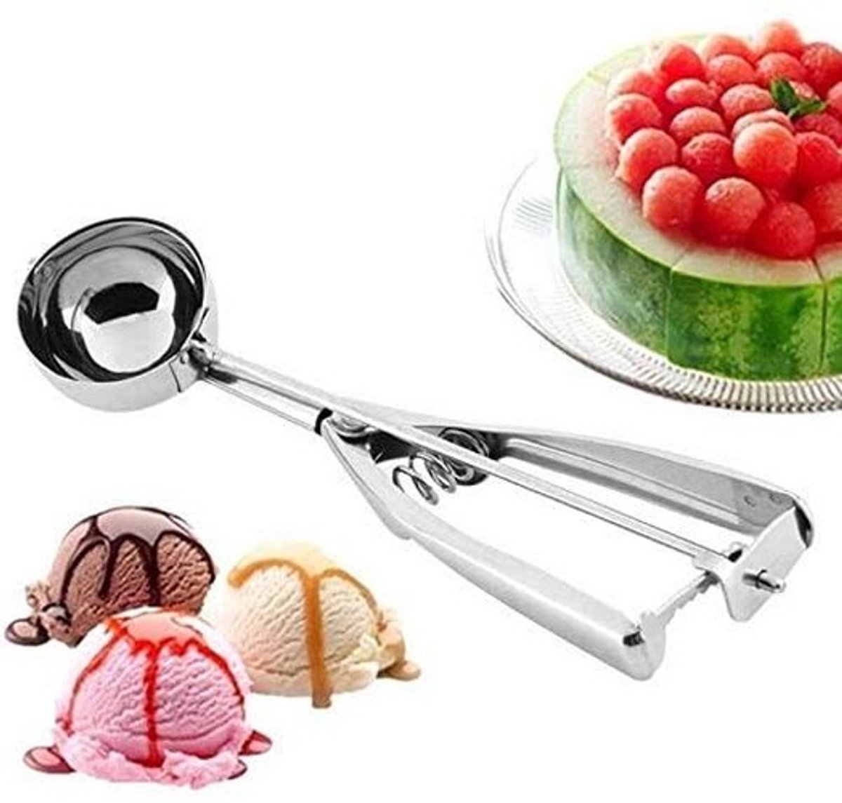 Dailygoods - Professionele IJsschep van Roestvrij Staal, 4 cm