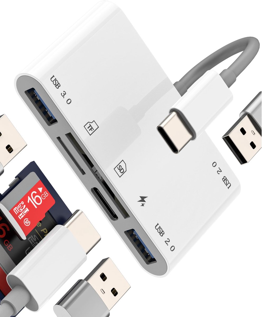 Dailygoods - USB-C Adapter naar USB (6-in-1)