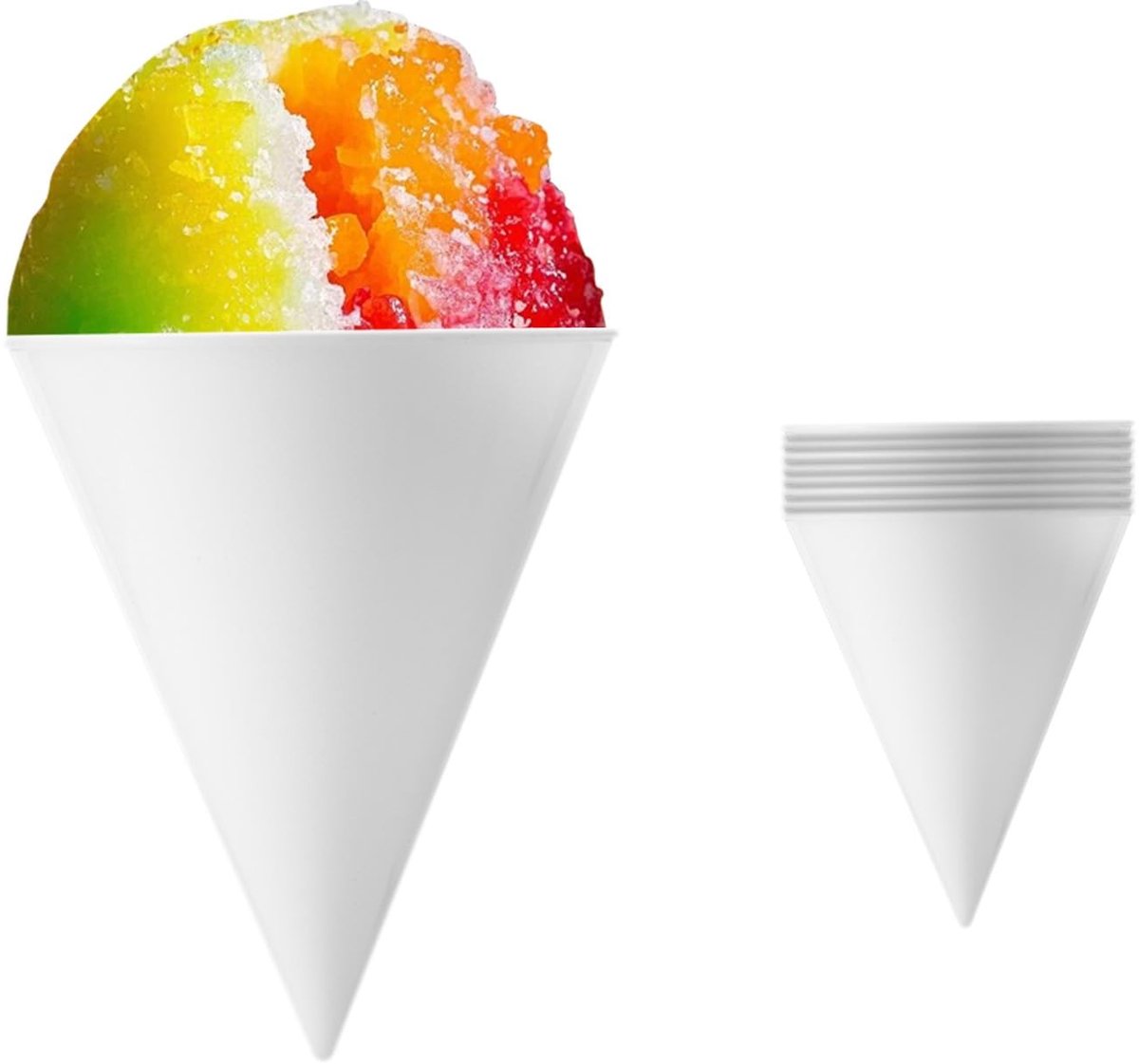Dailygoods - 8 Stuks Herbruikbare Sneeuwkegelbekers voor Slushies