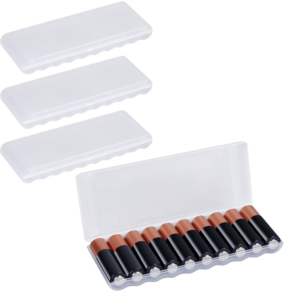 Dailygoods - Draagbare AA-Batterijopbergdoos voor 10 Batterijen