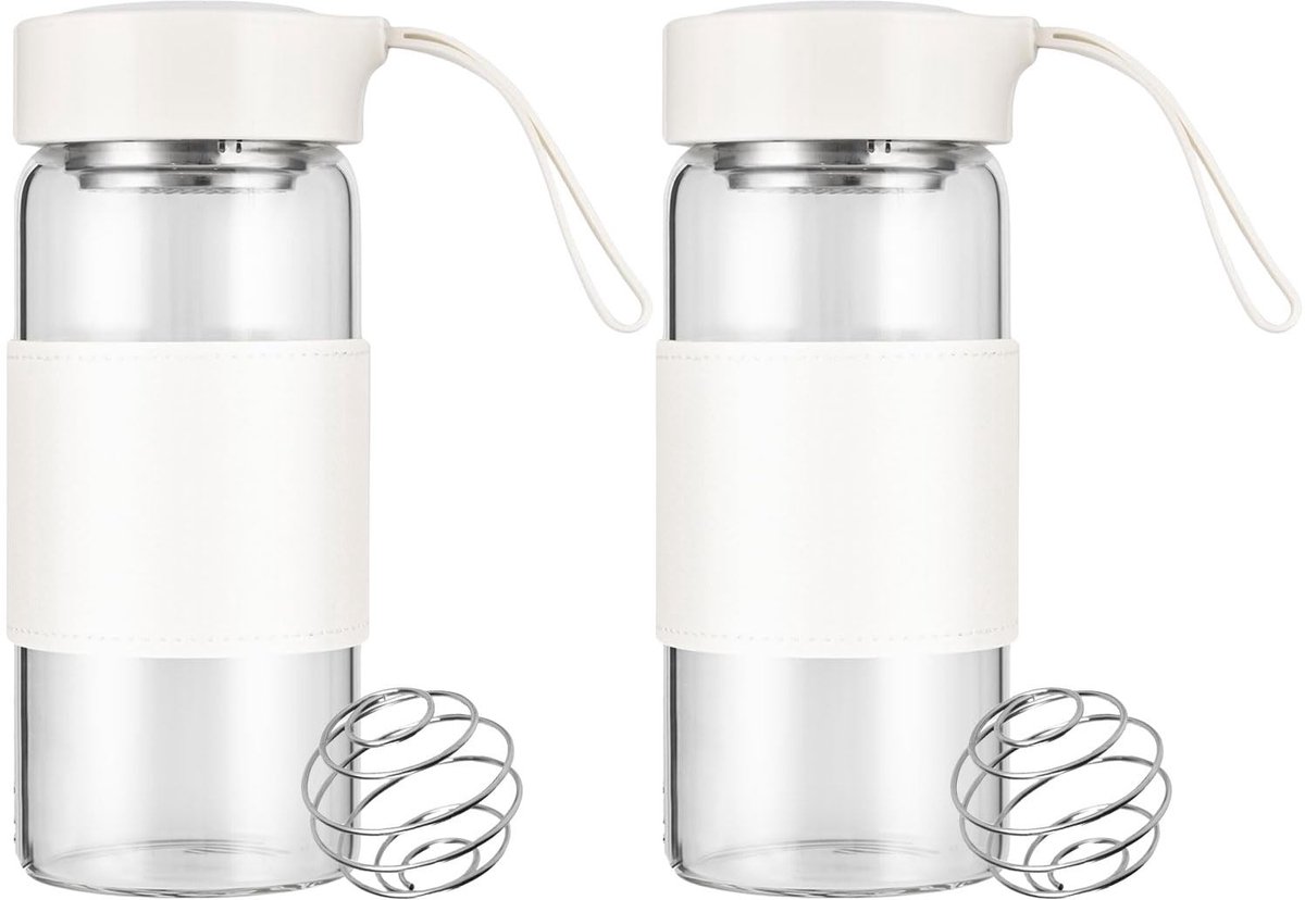 Dailygoods - BPA-vrij Shaker Glas met Geïntegreerd Zeef voor Eiwitshakes