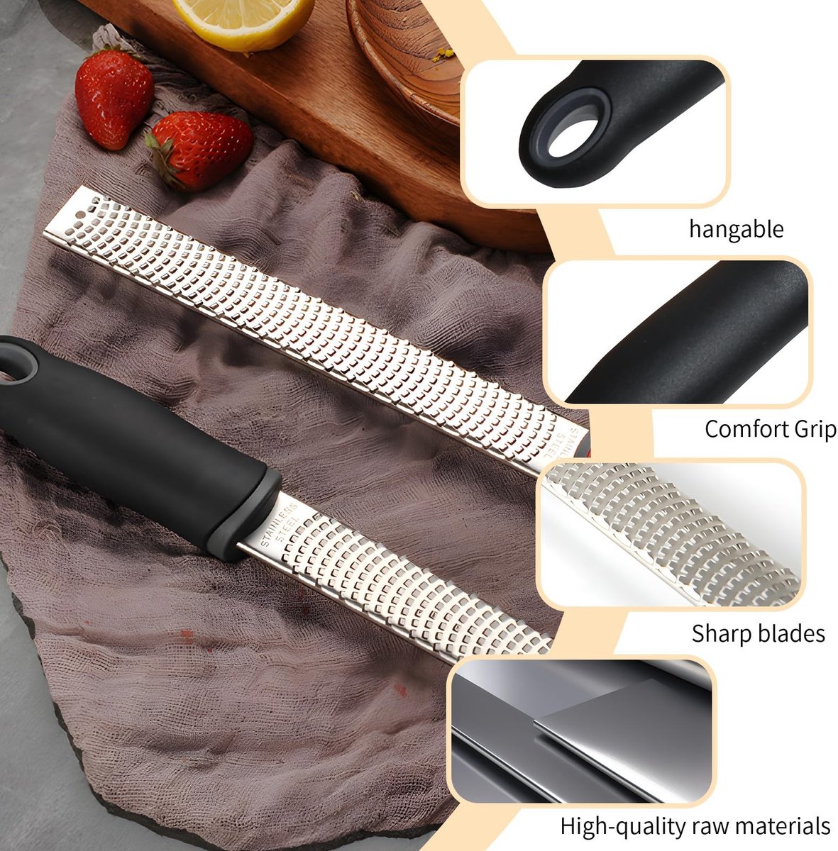 Dailygoods - Roestvrijstalen Kaasrasp en Citrusschiller voor de Keuken