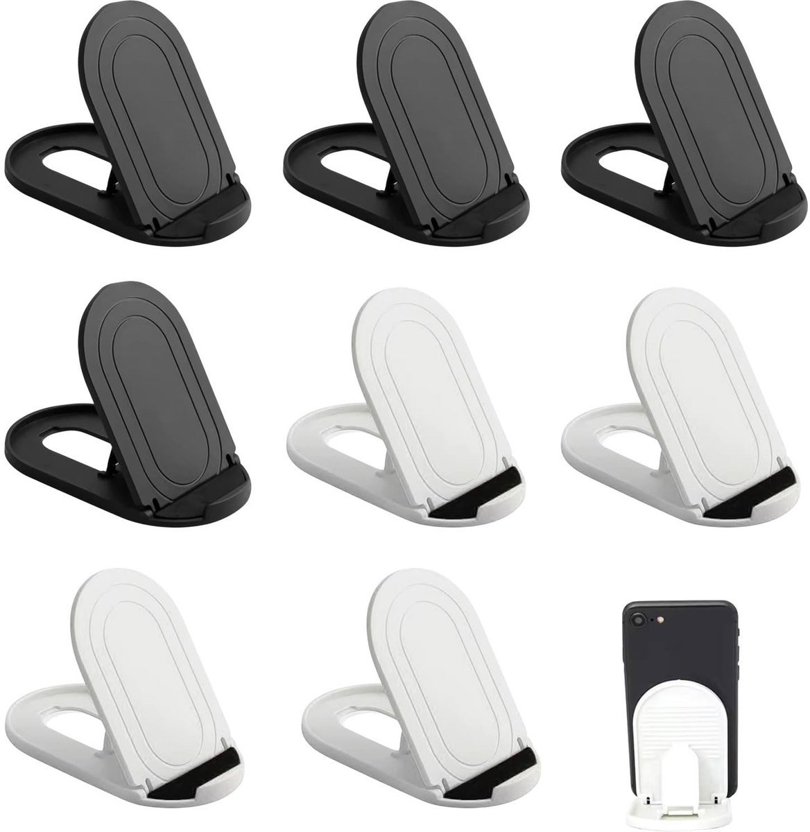 Dailygoods - Set van 8 Opvouwbare Telefoonstandaards voor Desktop