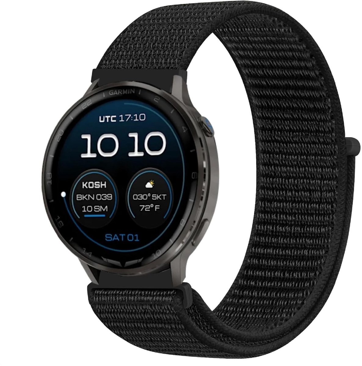 Dailygoods - Nylon Band voor Garmin D2 Air X15, Ademend en Flexibel