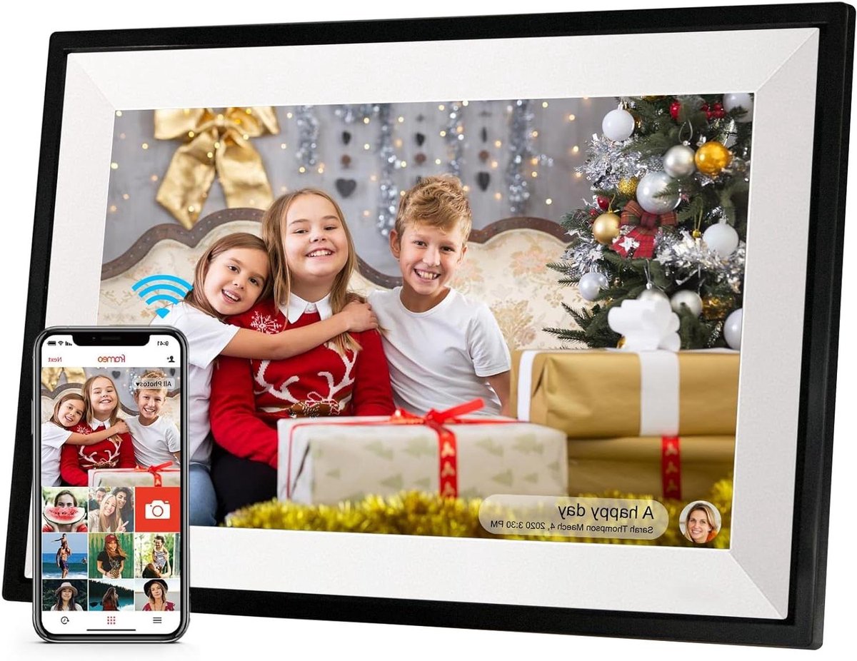 Digitale Fotolijst met Wifi - Fotolijsten - Frameo App - HD Kwaliteit - digitale