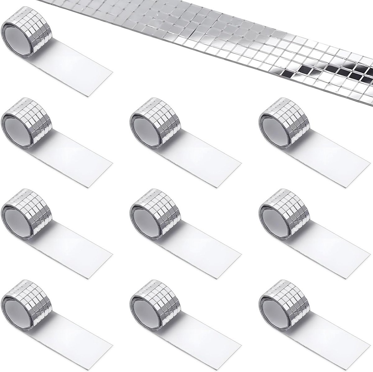 Zelfklevende Spiegel Mozaïek Tegels - 3000 Stuks Vierkante Glazen Wandstickers voor DIY Disco Feestdecoratie, Creatieve Interieurdecoratie en Ambachtelijke Projecten (5 x 5 mm)