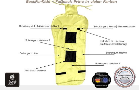 Footmuff Prinz winter footmuff for pram with non-slip material super quality (brown) — afbeelding 2