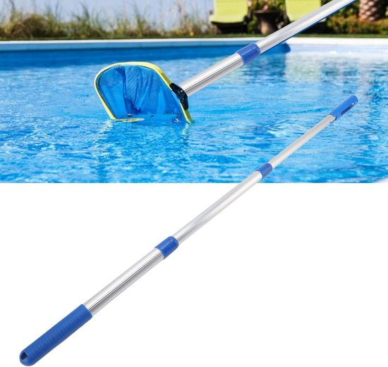 Telescoopsteel Zwembad - Verstelbare Paal - Zwembad Onderhoud - Aluminium Constructie - 113 cm - Zilver — afbeelding 5