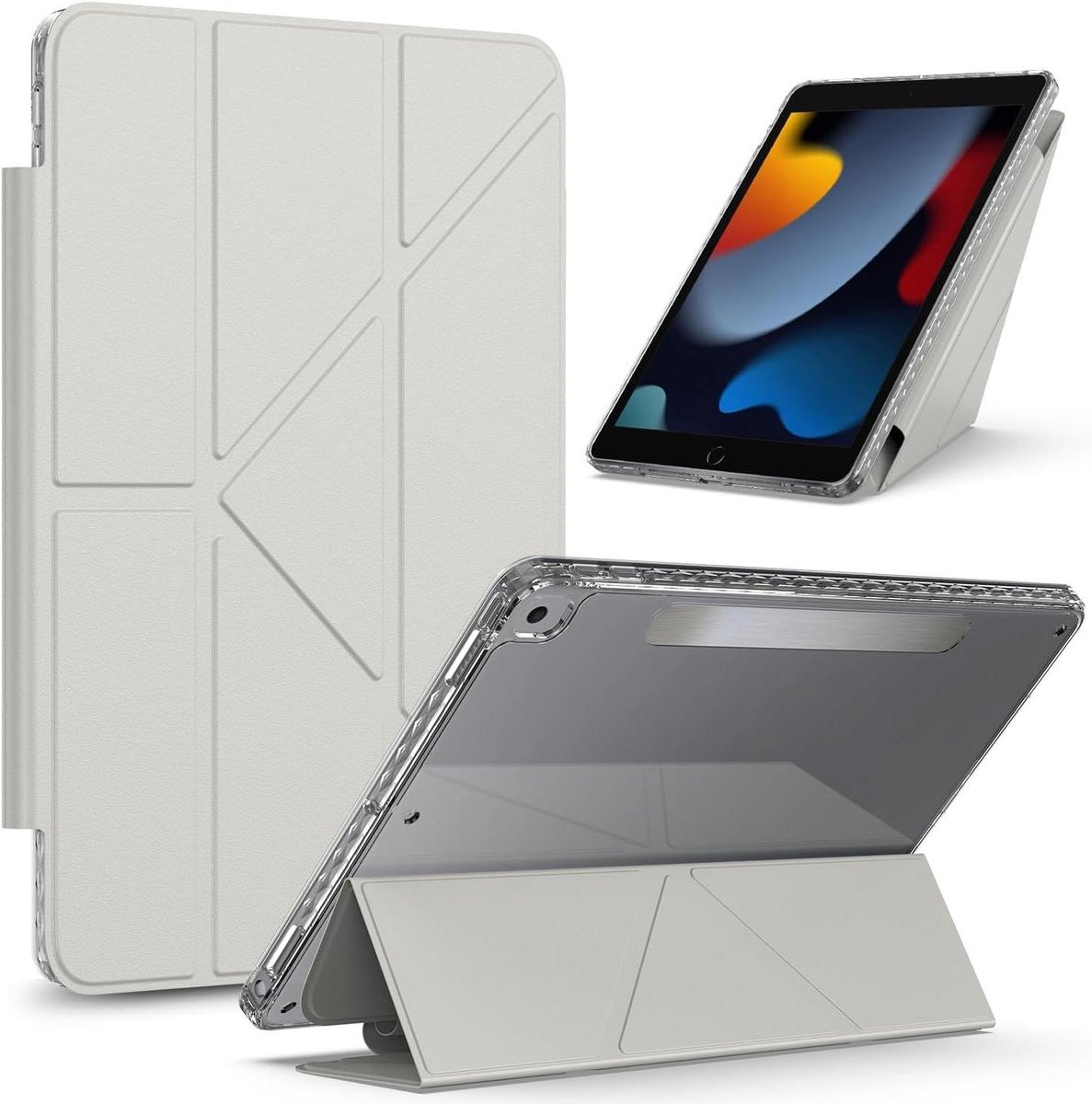 Tablethoes iPad - Beschermhoes - Veilig Gebruik - Afneembaar Magnetisch - 102 inch - Grijs
