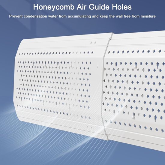 Airco Winddeflector - Verstelbare Beugel - Comfortabele Luchtstroom - Zuignap Installatie - 58-104 cm Intrekbaar - Wit — afbeelding 4