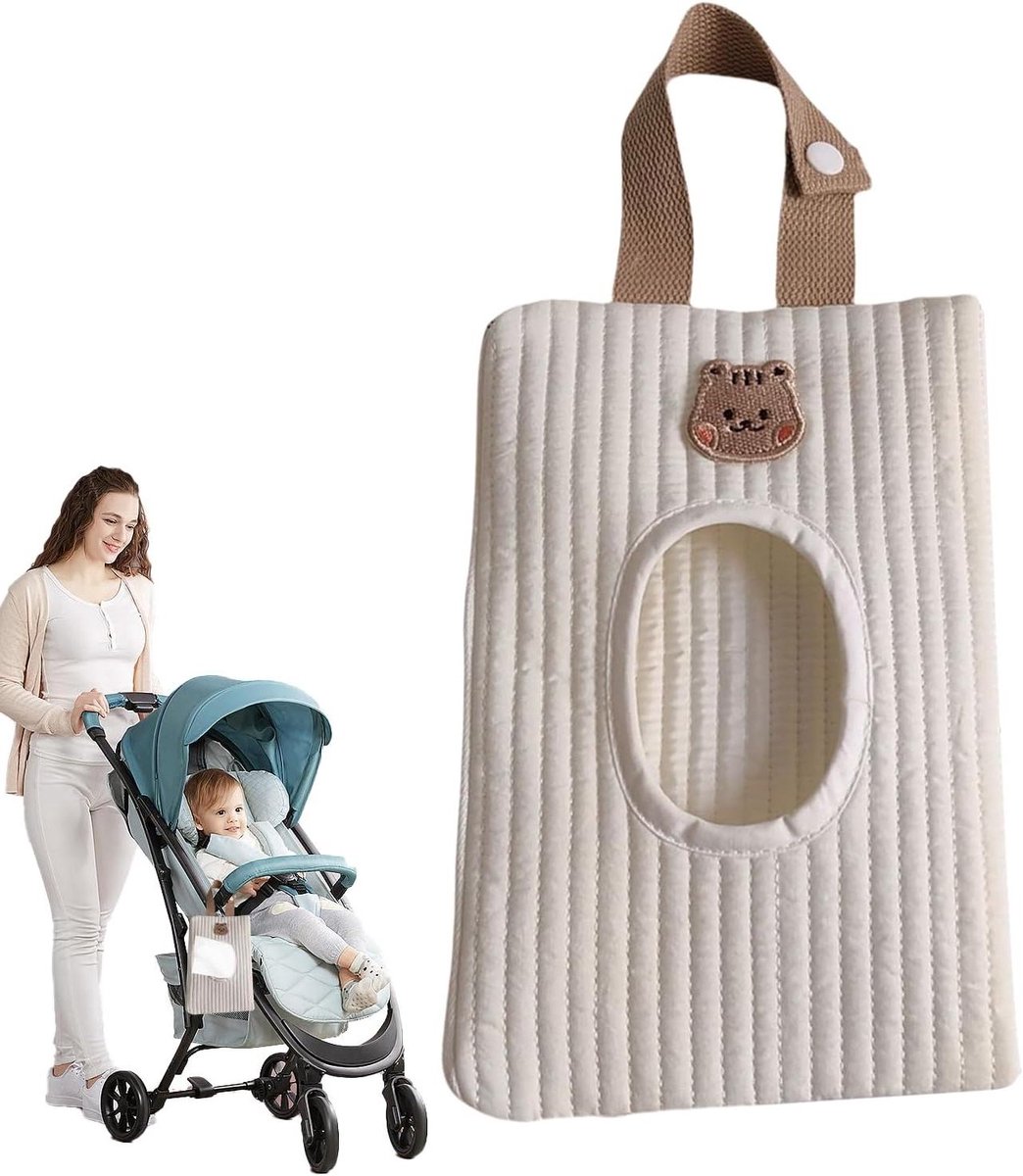 Draagbare tas voor op reis, draagbare houder voor vochtige doekjes, tas voor auto, camping, sportschool, kinderwagen, reizen