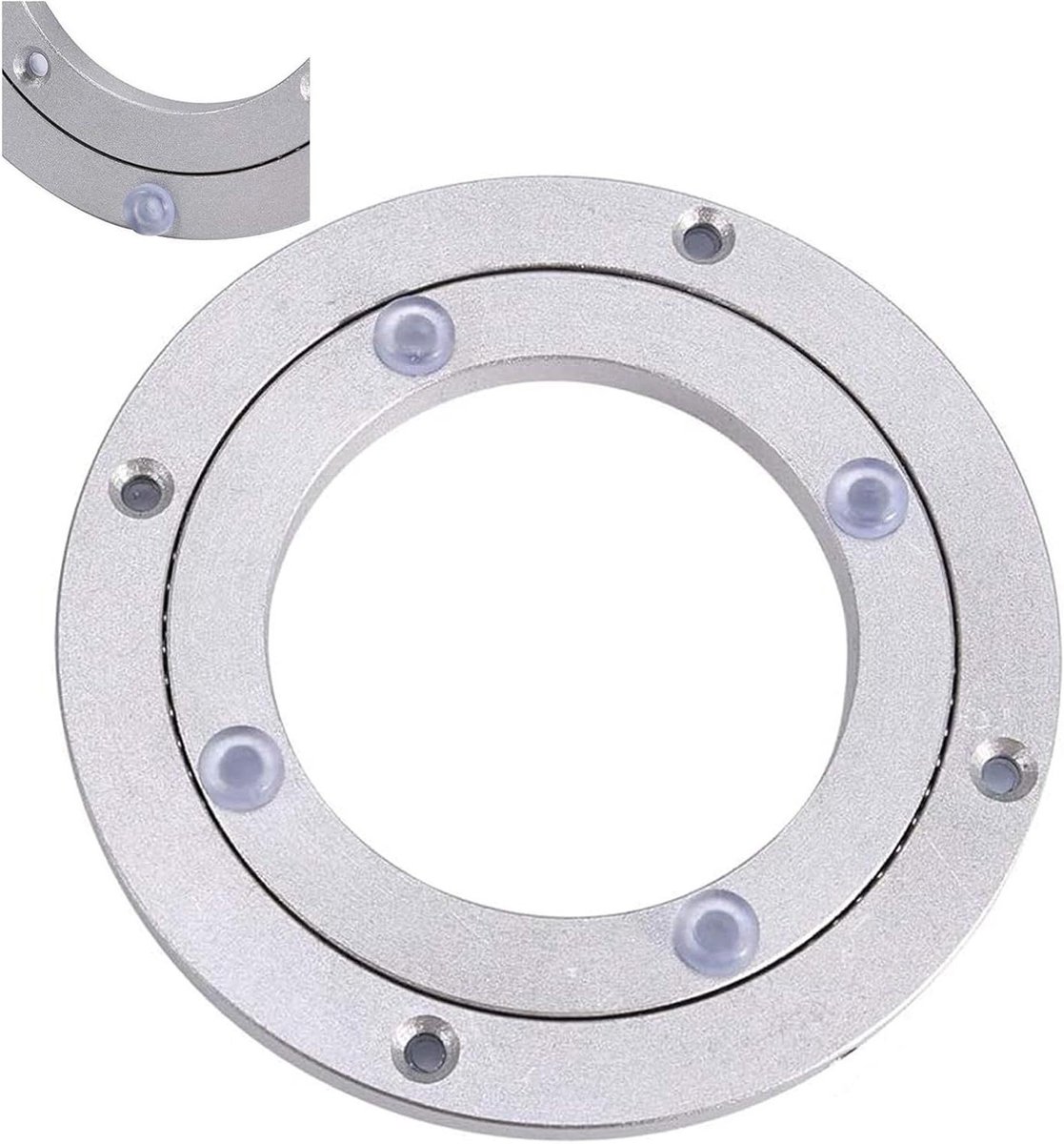 Draaibare Tafel - Draaiplateau Lazy Susan - Eten Delen - Zware Belasting - 250mm - Zilver