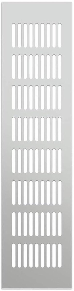 Ventilatieroosters - Luchtroosters - Kasten Ventileren - Ademend Aluminium - 100x500mm - Zilver