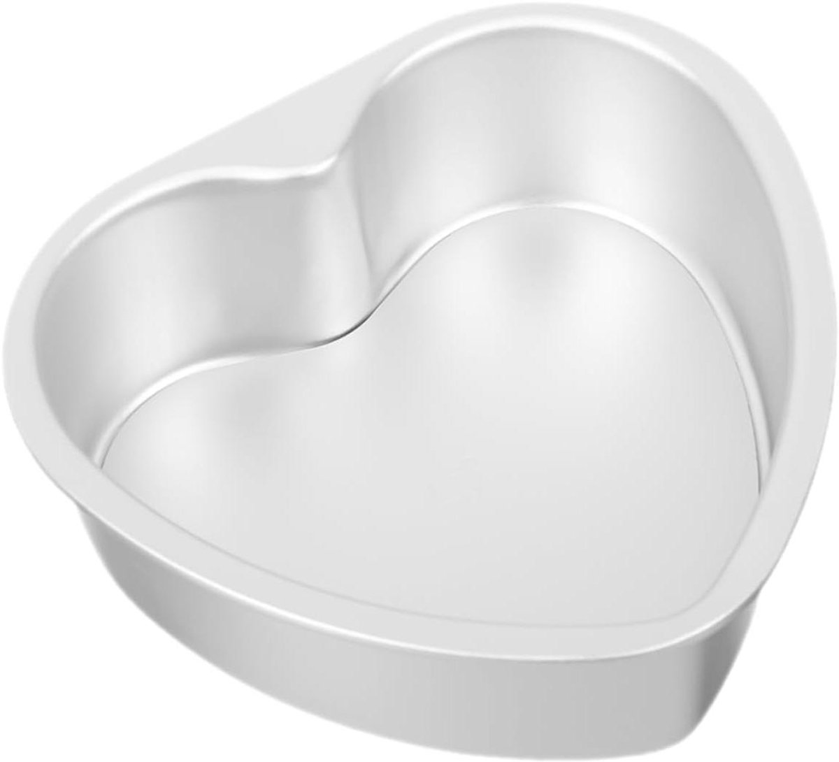 Hart Cakevorm - Taartblik - Taarten Bakken - Verwijderbare Bodem - 20.6 cm - Zilver